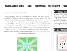 Tablet Screenshot of justpeachydesigns.com